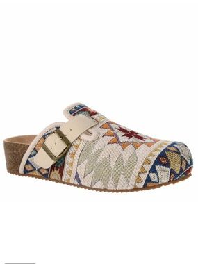 NWT! Dirty Laundry Slip on Clogs. Canvas Aztec Boho Print. Size 10